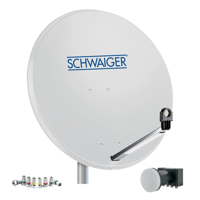 Satellitenanlage Set Hellgrau Stahl 75 cm