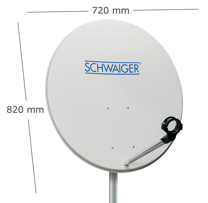 Satellitenschüssel Stahl Hellgrau 72 cm