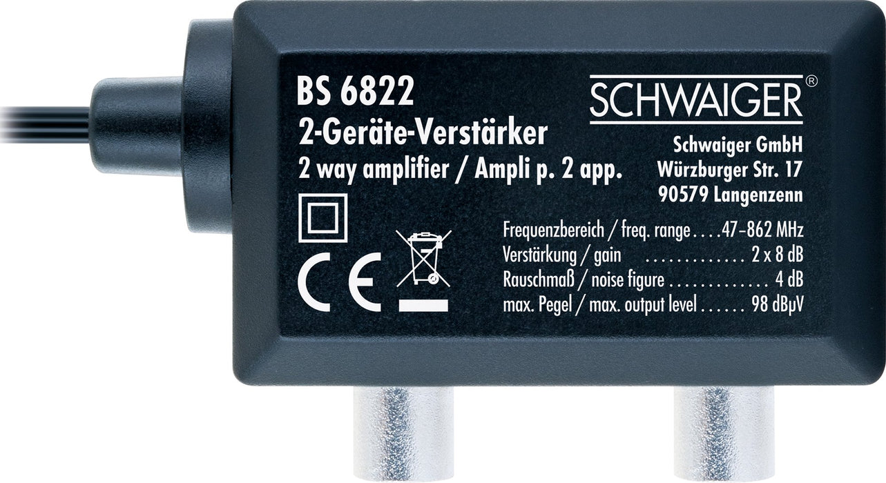 Two-device amplifier (2x 8 dB)