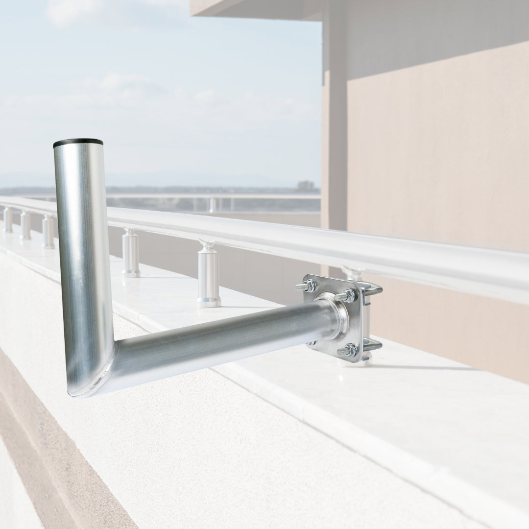 Balkon-/Geländerhalterung Aluminium 30 cm