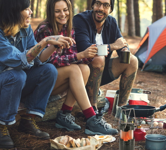 Camping-Leuchte mit Lagerfeuereffekt