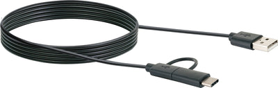 3in1-Kabel Micro-B/USB-C auf USB-A 1 m