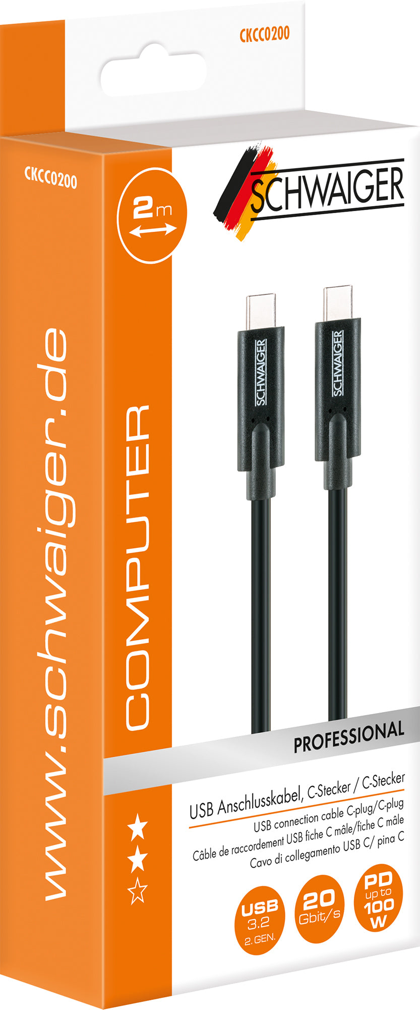 USB-C auf USB-C Kabel 2 m