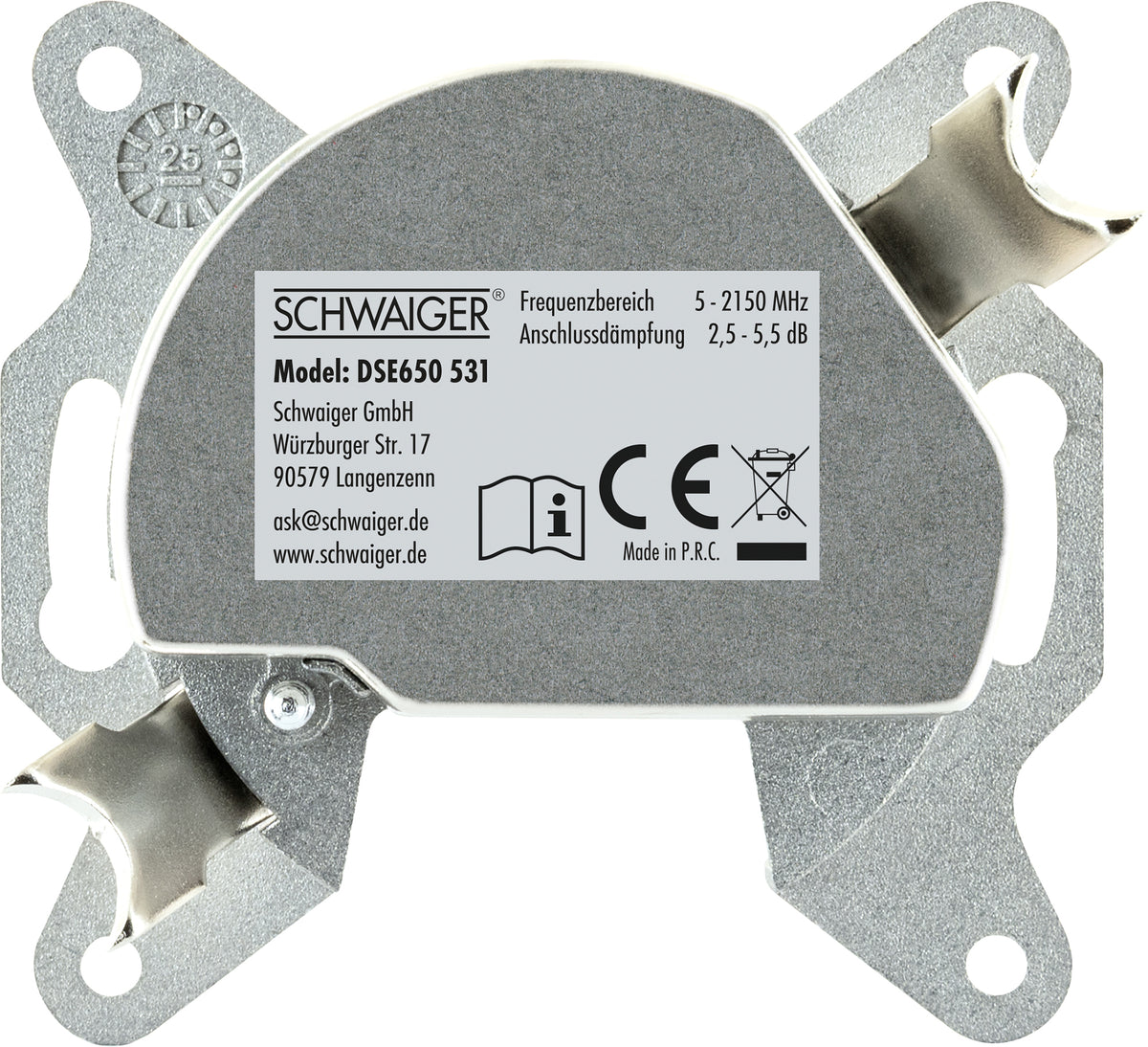 Single or branch line socket (2.5 dB)