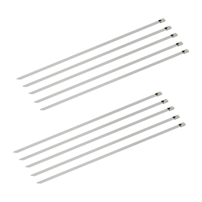 10er-Set Edelstahlkabelbinder, 40 cm