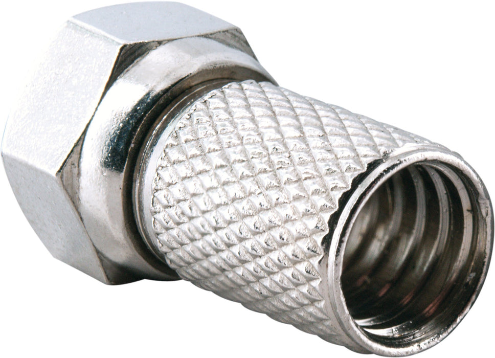 F twist-on connector set of 10 (Ø 7.5 mm)