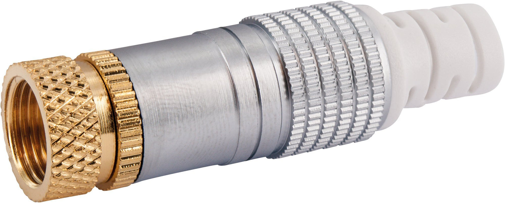 F-Aufdrehstecker 2er Set Ø 7 mm vergoldet