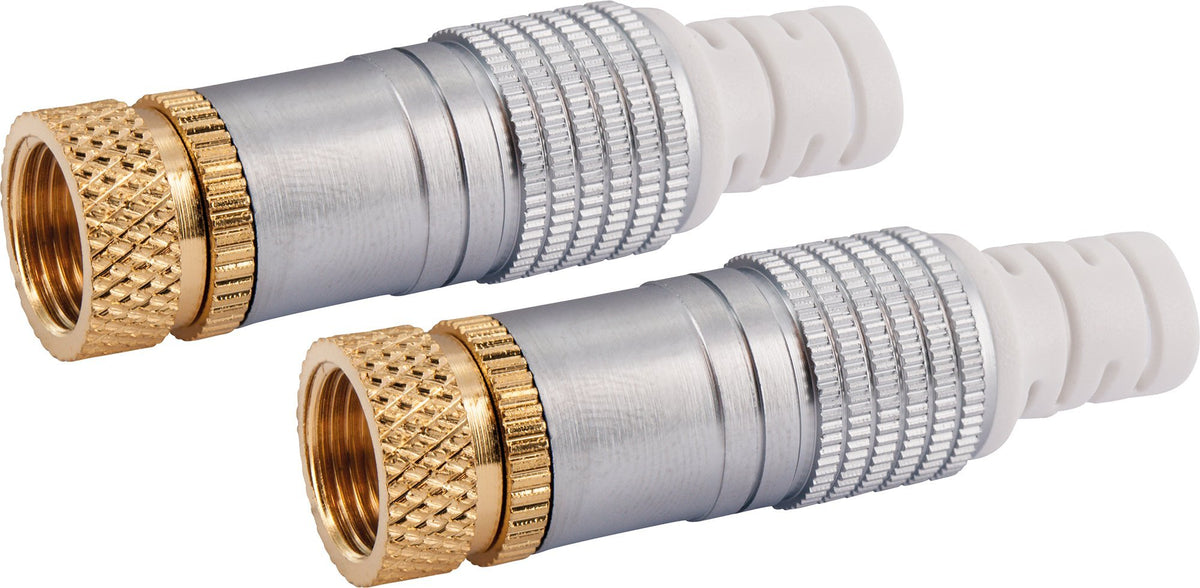 HQ F twist-on connector set of 2 (Ø 7 mm)