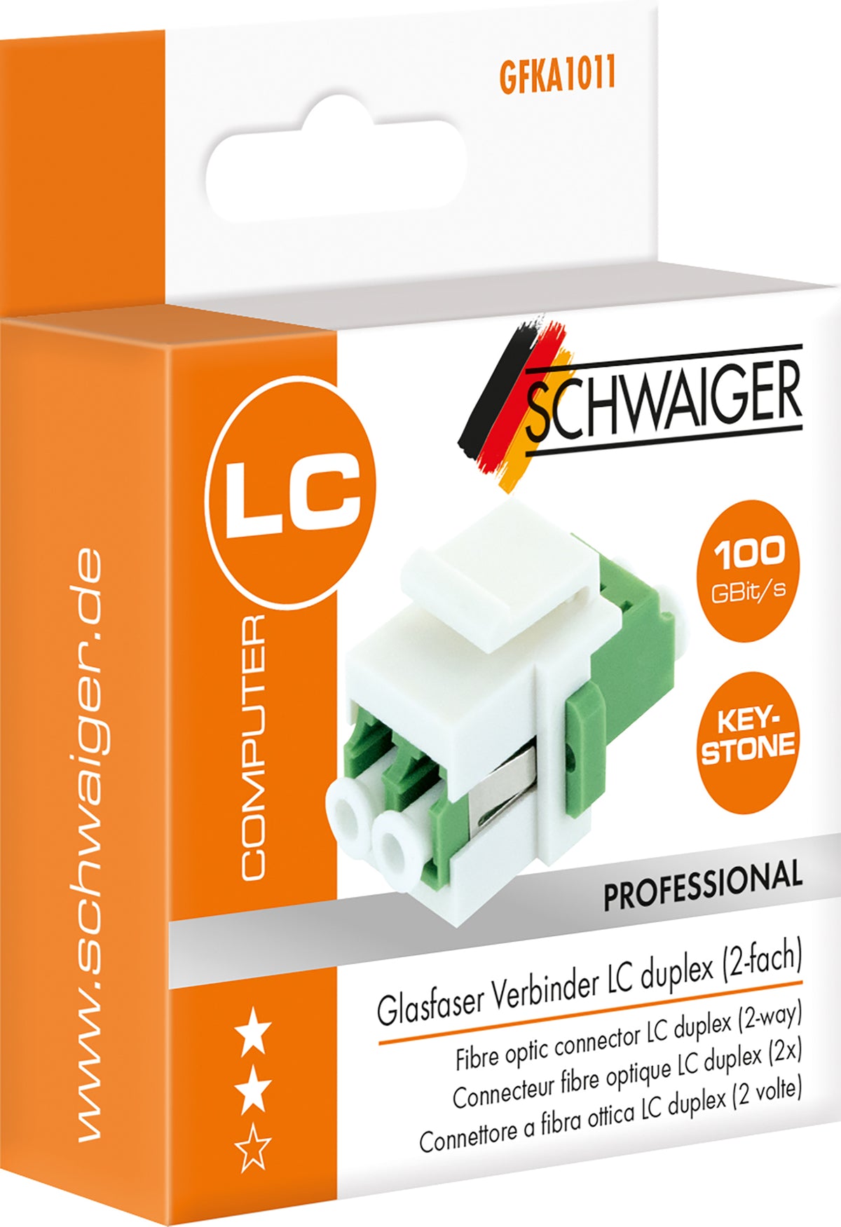 Glasfaser Verbinder LC duplex (2-fach)