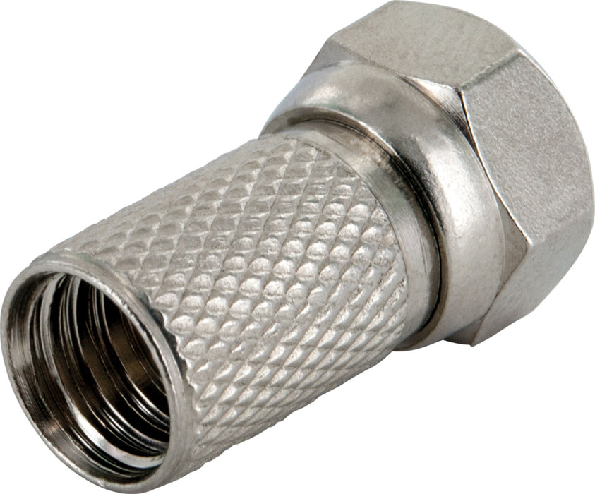 F-Stecker 2er Set Ø 7 mm mit Gummitülle