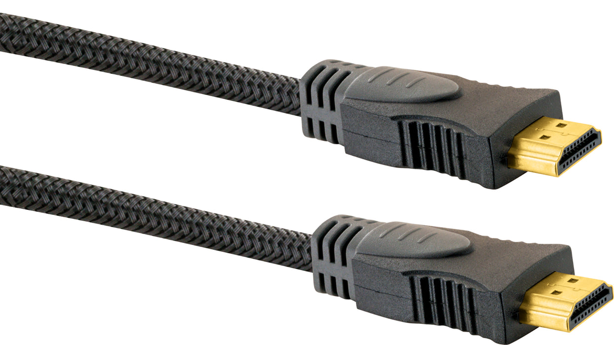 HDMI®-Kabel mit Ethernet 18 Gbit/s schwarz/grau 1,5 m
