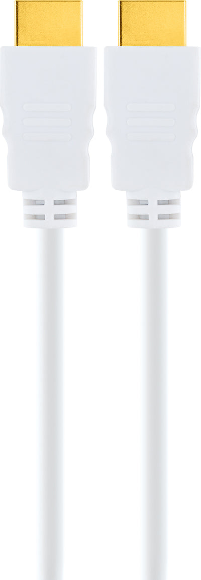 HDMI®-Kabel mit Ethernet 18 Gbit/s weiß/gold 1,5/3 m