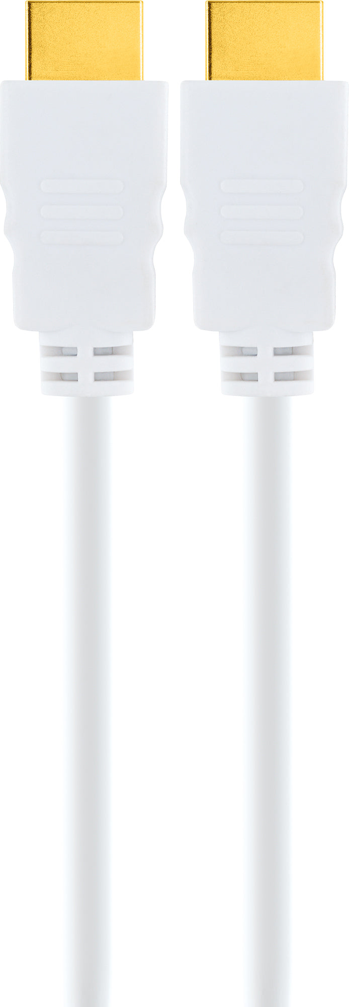 HDMI®-Kabel mit Ethernet 18 Gbit/s weiß/gold 1,5/3 m