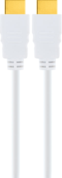 HDMI®-Kabel mit Ethernet 18 Gbit/s weiß/gold 1,5/3 m