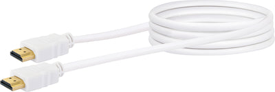 HDMI®-Kabel mit Ethernet 18 Gbit/s weiß/gold 1,5/3 m