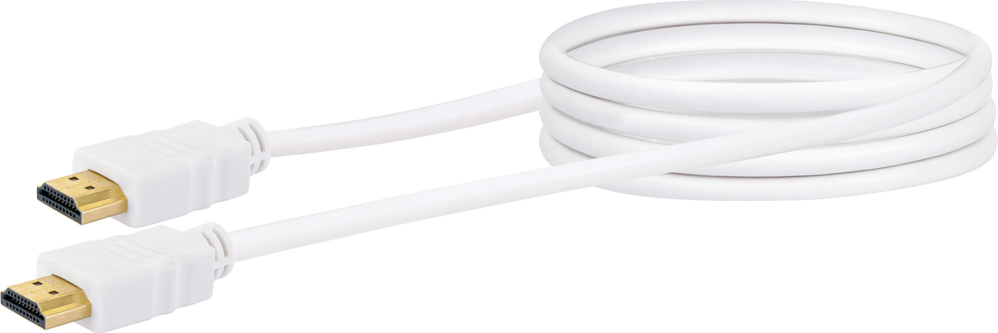 HDMI®-Kabel mit Ethernet 18 Gbit/s weiß/gold 1,5/3 m