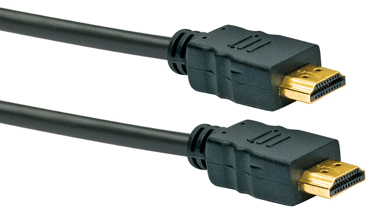 HDMI®-Kabel mit Ethernet 18 Gbit/s schwarz/gold 0,7-5 m