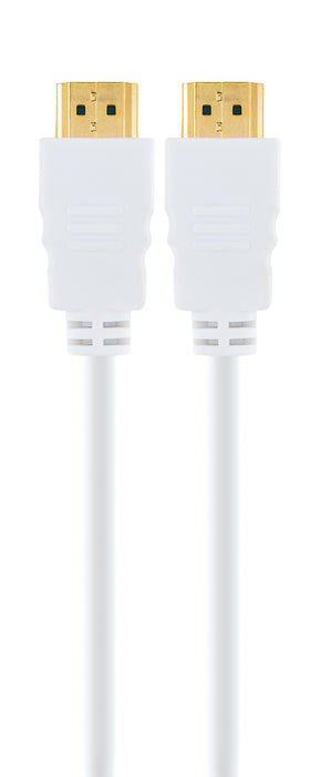 HDMI®-Kabel mit Ethernet 18 Gbit/s weiß/gold 1,5/3 m