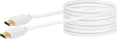 HDMI®-Kabel mit Ethernet 18 Gbit/s weiß/gold 1,5/3 m