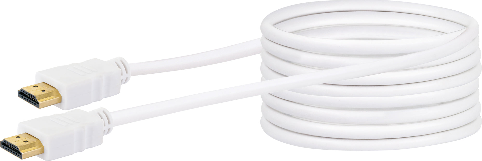 HDMI®-Kabel mit Ethernet 18 Gbit/s weiß/gold 1,5/3 m