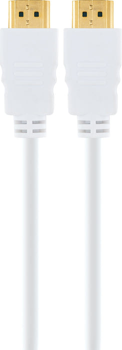 HDMI®-Kabel mit Ethernet 18 Gbit/s weiß/gold