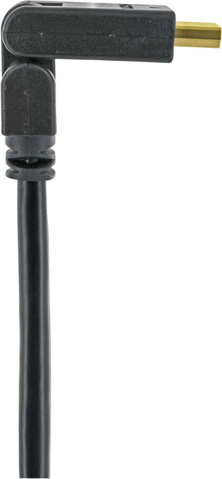 HDMI®-Kabel mit Ethernet 180° drehbar 18 Gbit/s schwarz/gold 1,5 m
