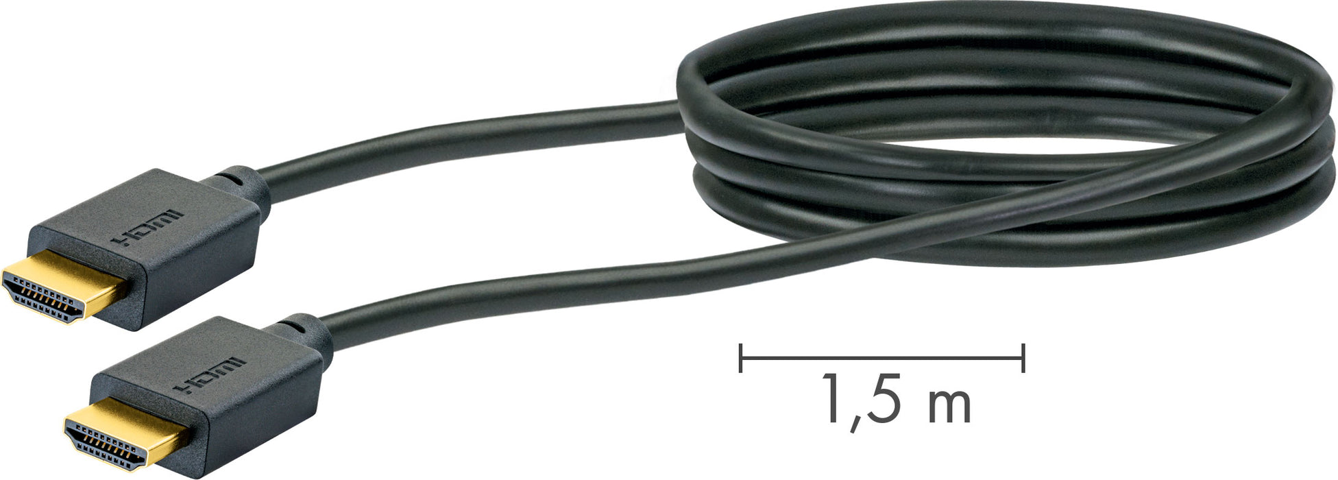 HDMI® 2.1 Kabel 48 Gbit/s schwarz/gold 1,5 m