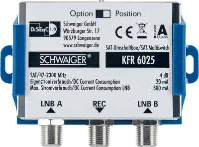 DiSEqC 1.0 switch (2> 1)