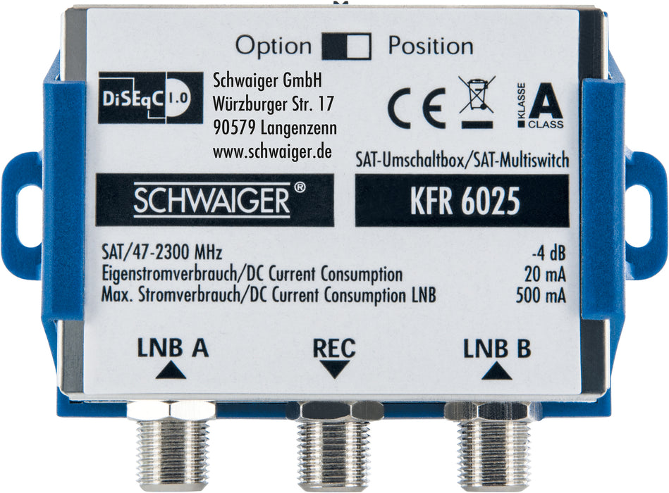 DiSEqC 1.0 switch (2> 1)