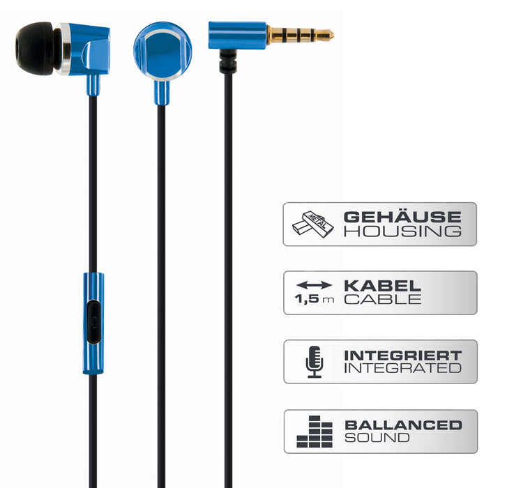 In-Ear Kopfhörer mit gewinkeltem Klinkenanschluss