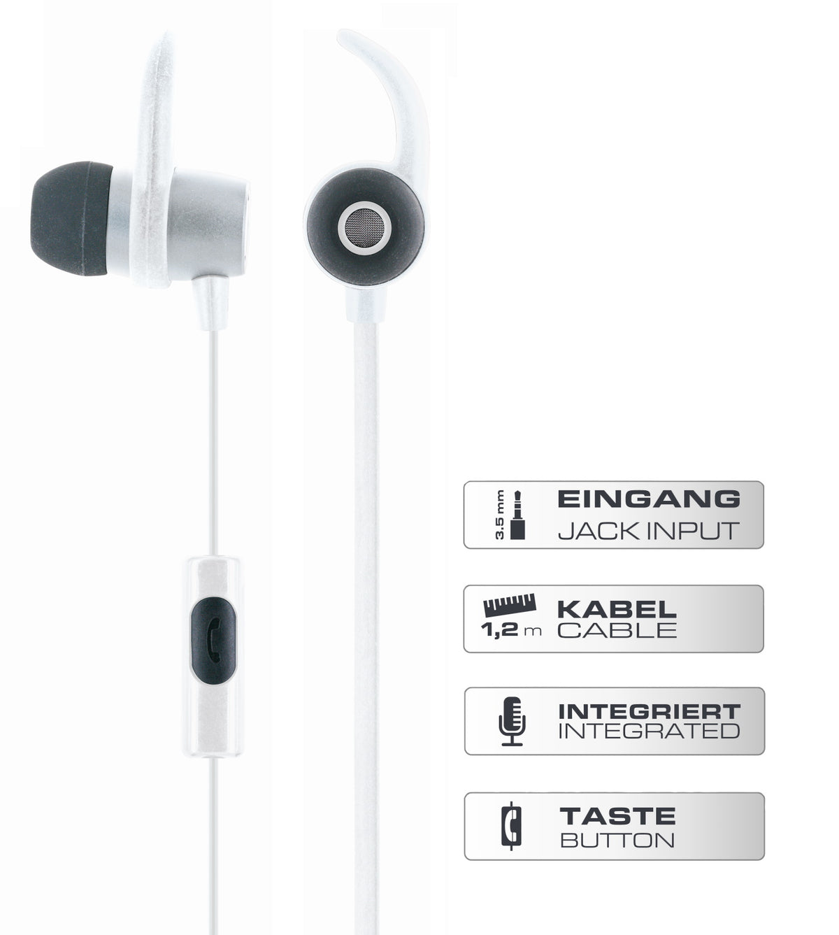 In-Ear Kopfhörer mit geradem Klinkenanschluss