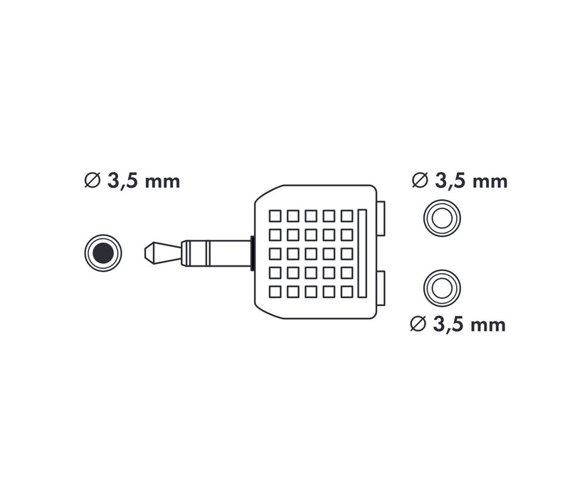 Kopfhöreradapter 2 Klinkenbuchsen 3,5 mm