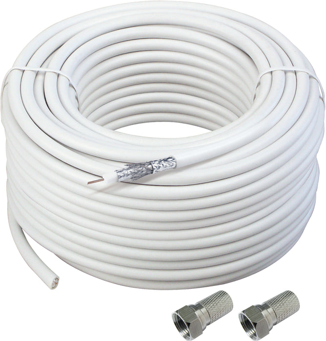 Koaxialkabel mit 2x F-Stecker 15/25 m 115 dB