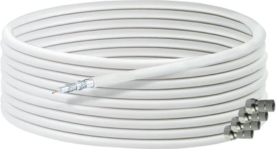 Koaxialkabel 10 m mit F-Steckern 135 dB