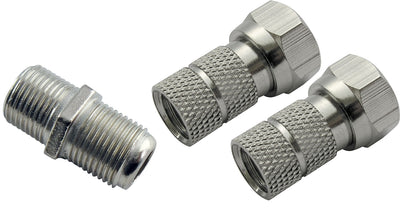 F-Stecker und Verbinder 3er Set Ø 6,5 mm
