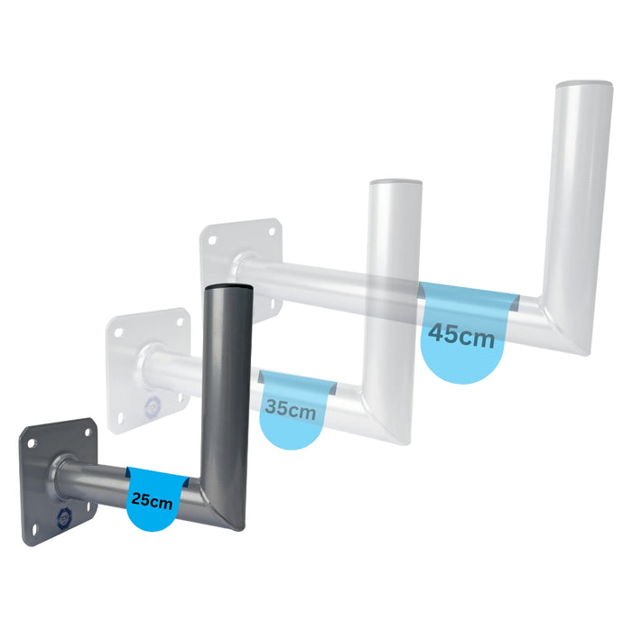 Wandhalter Aluminium Grau 25/35 cm