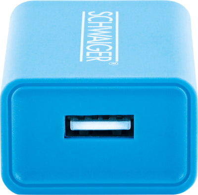 Ladegerät USB 2.0 A Pink/Blau