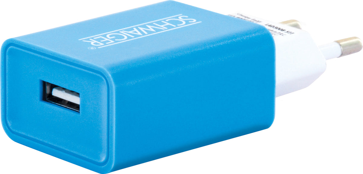 Ladegerät USB 2.0 A Pink/Blau