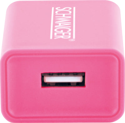 Ladegerät USB 2.0 A Pink/Blau