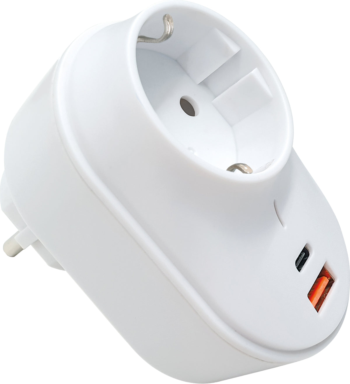 Socket adapter with USB-C + USB-A slot 230V