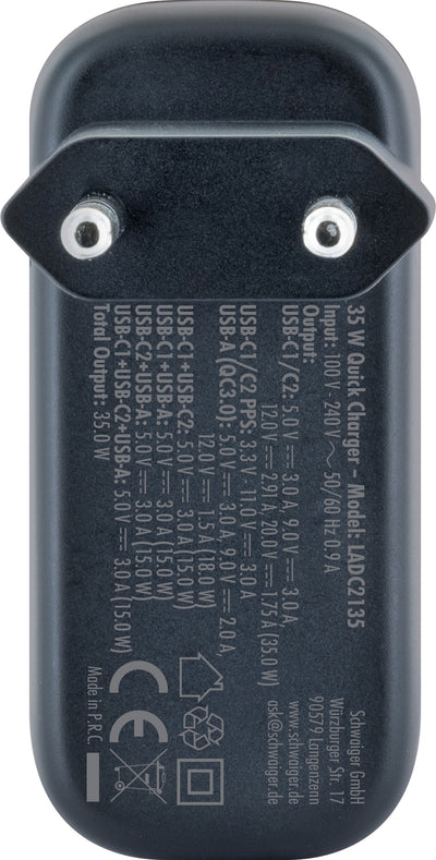 Ladeadapter USB-C & A 35W
