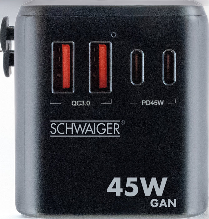 Reiseadapter mit USB-Anschlüssen