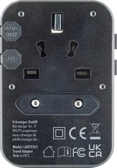 Reiseadapter mit USB-Anschlüssen