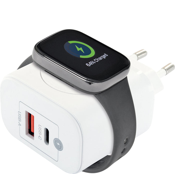 Ladeadapter SmartWatch USB-C & A 20W