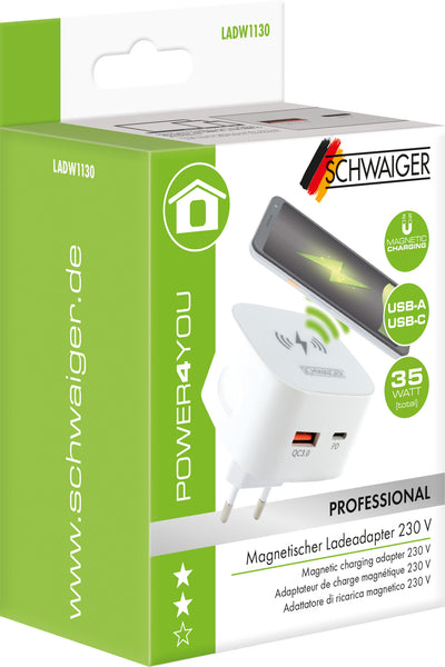 Ladegerät 20W mit QI Ladefläche magnetisch