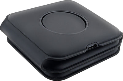 Foldable QI charging station for 3 devices