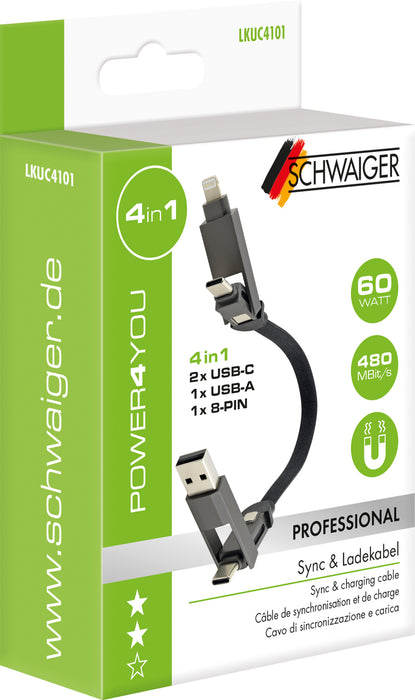 4 in 1 USB-C Kabel