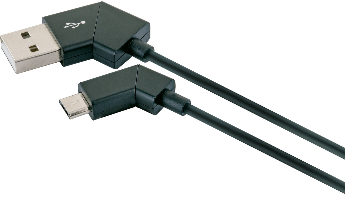 Micro-USB auf USB-A Kabel drehbare Stecker 1,2 m