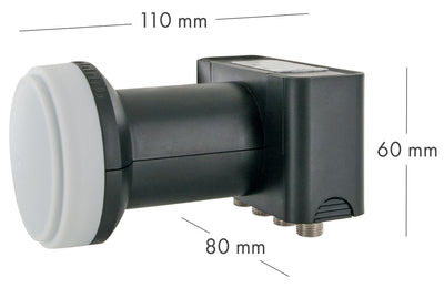 Satellitenanlage Set Ziegelrot Aluminium 80 cm