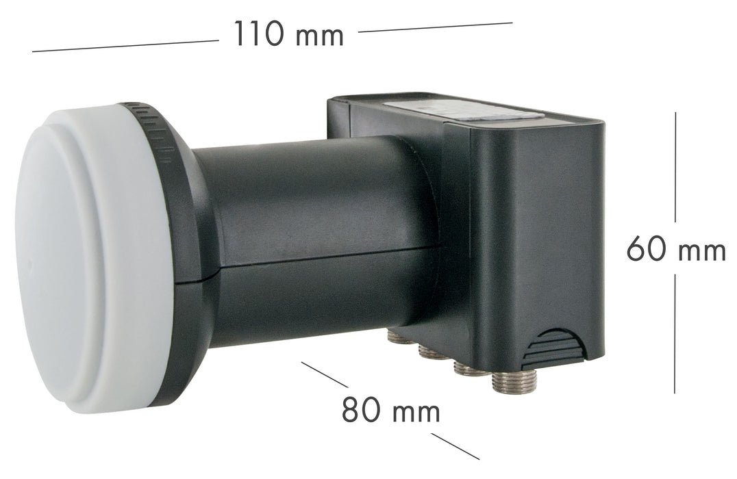 Satellitenanlage Set Ziegelrot Aluminium 80 cm